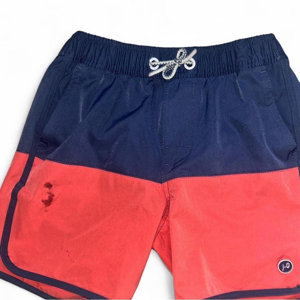 johnnie-O Kids Swim Trunks - Blue and Red
